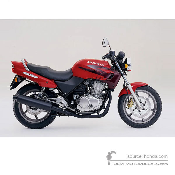 Decals for Honda CB500 1998 - Red • Honda OEM Decals