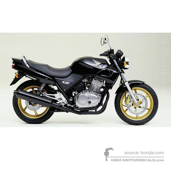 Decals for Honda CB500 2000 - Black • Honda OEM Decals