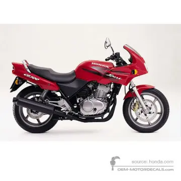 Honda CB500S 1999 - Rojo - Radiant Red Metallic