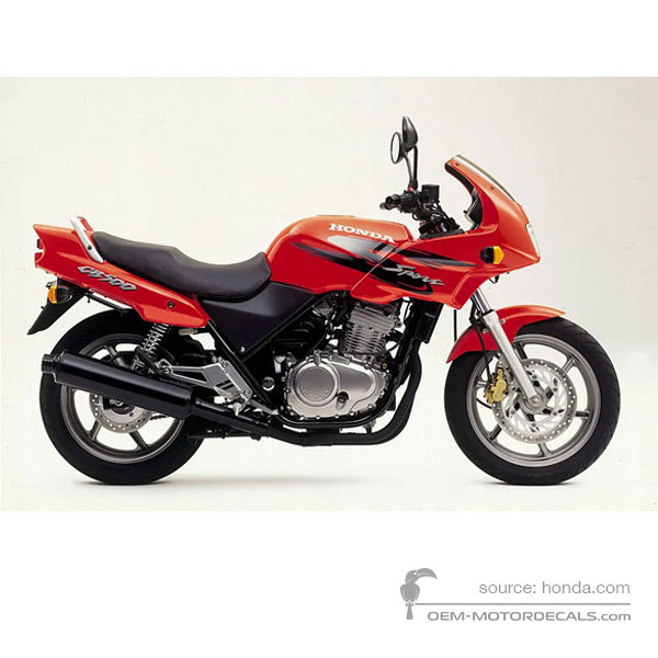 Decals for Honda CB500S 1999 - Orange • Honda OEM Decals