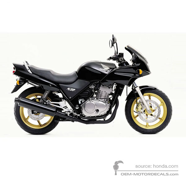 Stickers voor Honda CB500S 2002 - Zwart • Honda OEM Stickers
