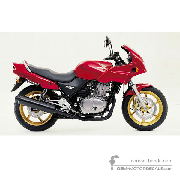 Decals for Honda CB500S 2000 - Red • Honda OEM Decals