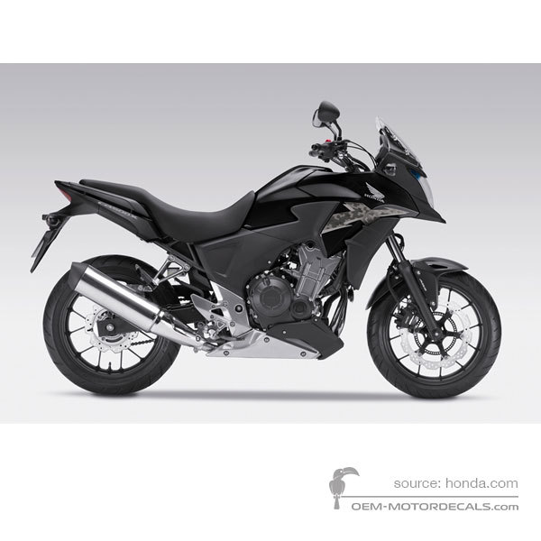 Decals for Honda CB500X 2013 - Black • Honda OEM Decals