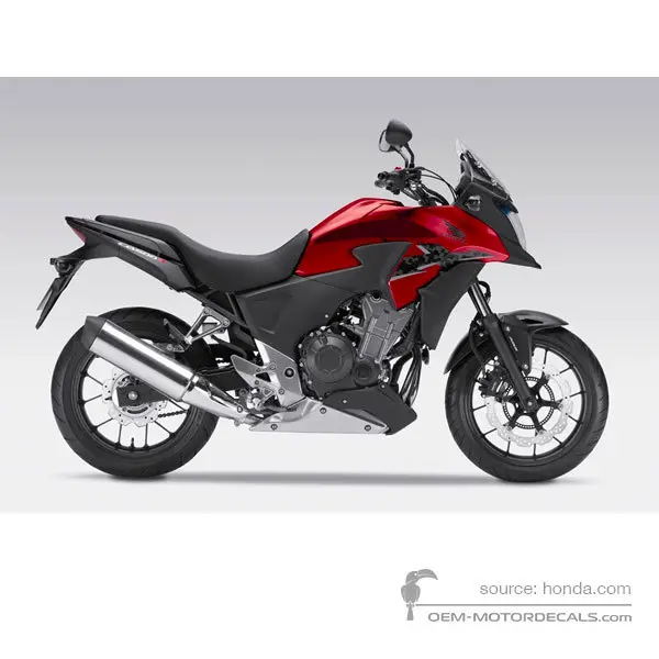 Honda CB500X 2013 - Rojo - Candy Ruby Red