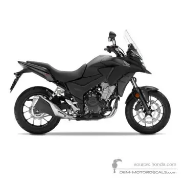 Honda CB500X 2016 - Czarny - Mat Gunpowder Black Metallic