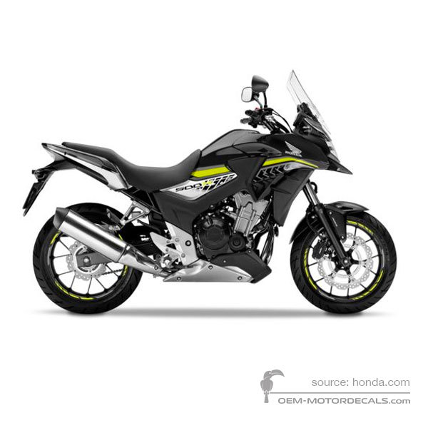 Aufkleber für Honda CB500X 2016 - Schwarz • Honda OEM-Aufkleber