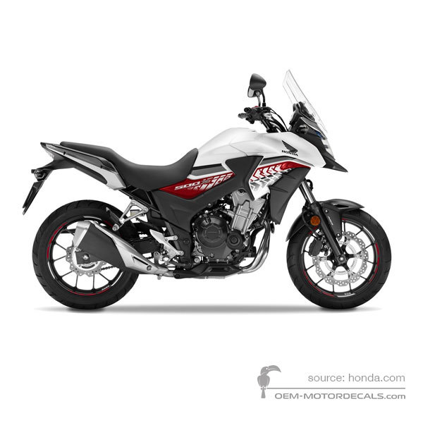Pegatinas para Honda CB500X 2017 - Blanco • Honda Pegatinas OEM