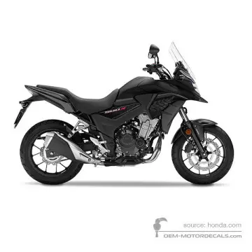 Honda CB500X 2018 - Czarny - Matt Gunpowder Black metallic
