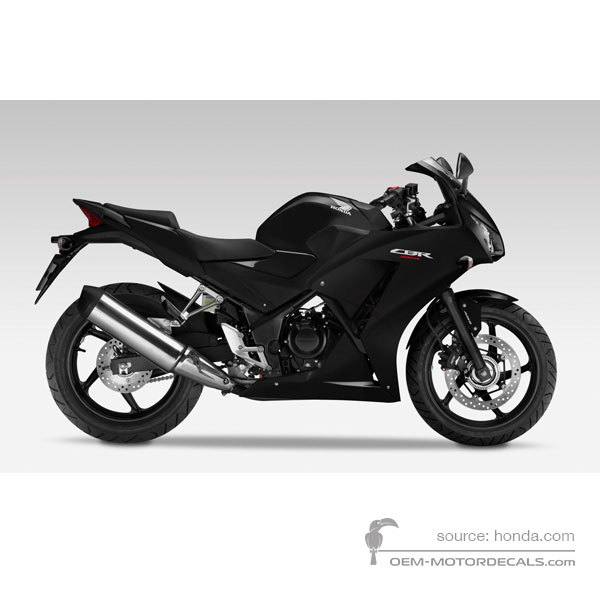 Decals for Honda CBR300R 2015 - Black • Honda OEM Decals