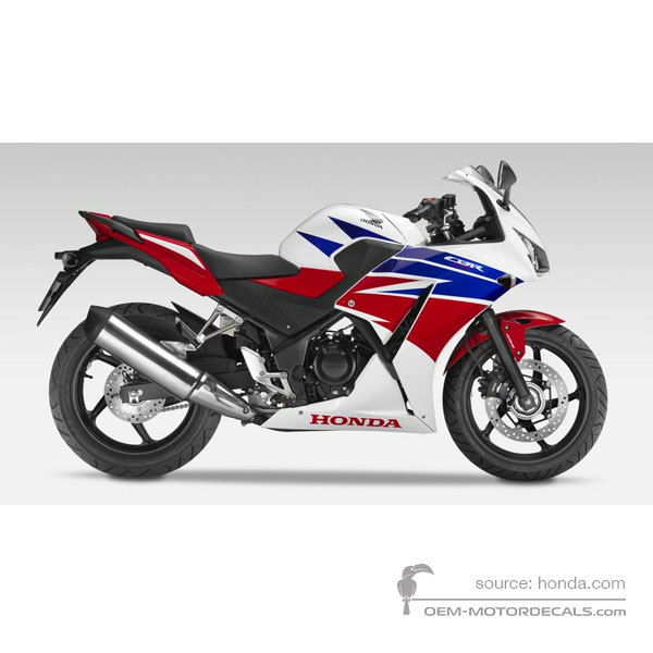 Decals for Honda CBR300R 2015 - White • Honda OEM Decals