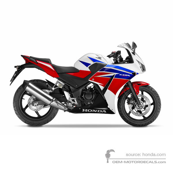 Decals for Honda CBR300R 2016 - White • Honda OEM Decals