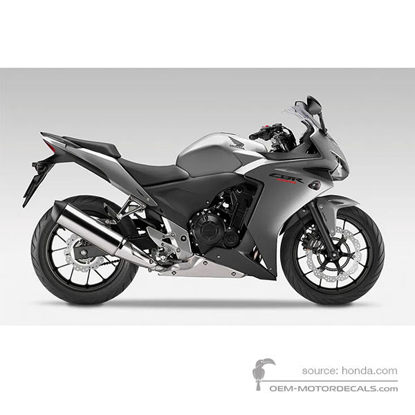 Decals for Honda CBR500R 2013 - Silver • Honda OEM Decals