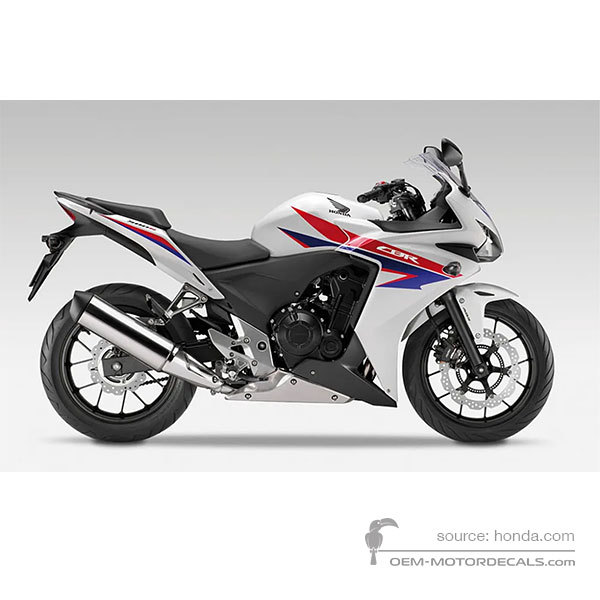 Aufkleber für Honda CBR500R 2013 - Weiss • Honda OEM-Aufkleber