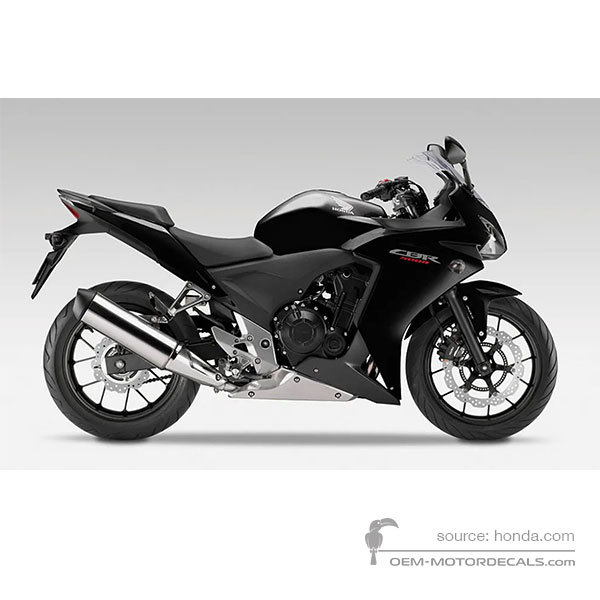 Decals for Honda CBR500R 2013 - Black • Honda OEM Decals