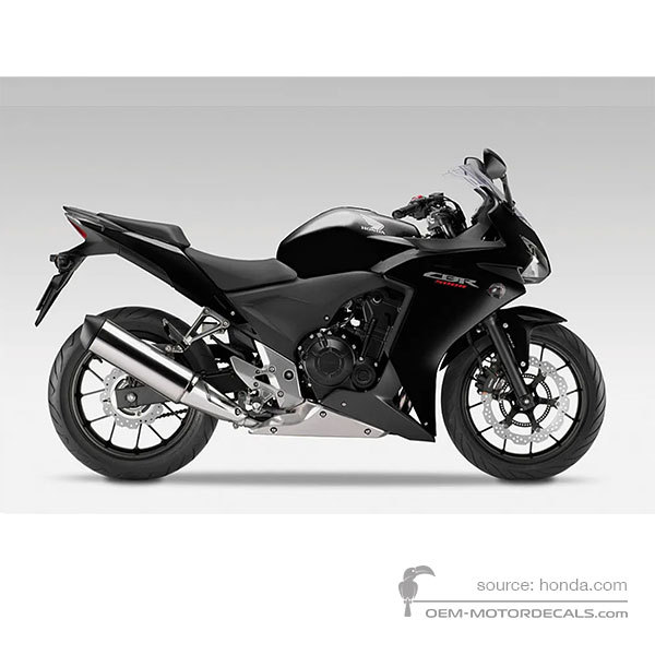 Autocollants pour pour Honda CBR500R 2014 - Noir • Honda Autocollants OEM