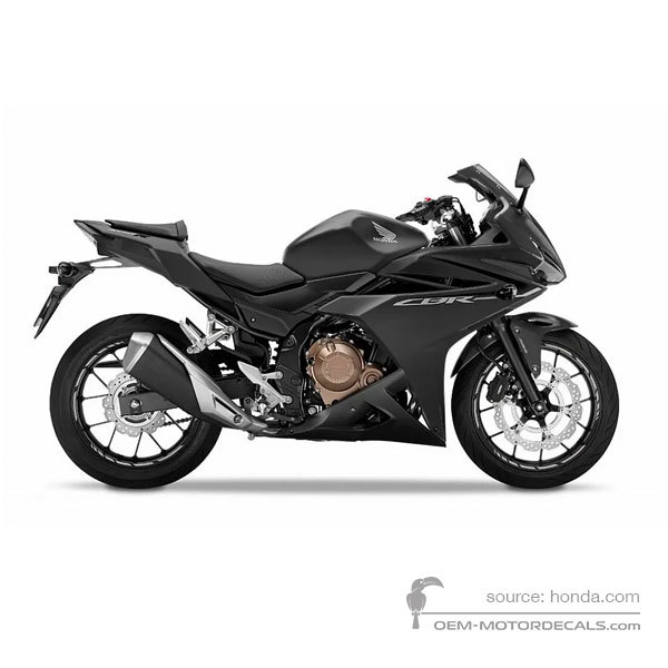 Naklejki do Honda CBR500R 2017 - Czarny • Honda Naklejki OEM