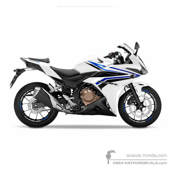 Naklejki do Honda CBR500R 2017 - Biały • Honda Naklejki OEM