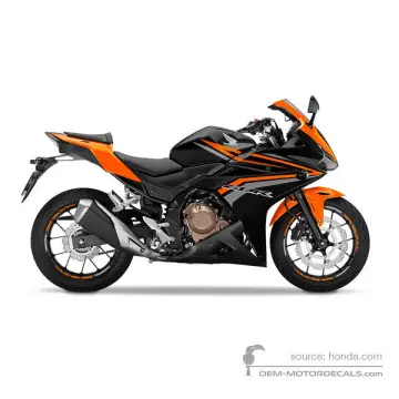 Honda CBR500R 2016 - Zwart - Graphite Black