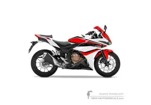 Autocollants pour Honda CBR500R 2018 - Blanc • Honda Autocollants OEM