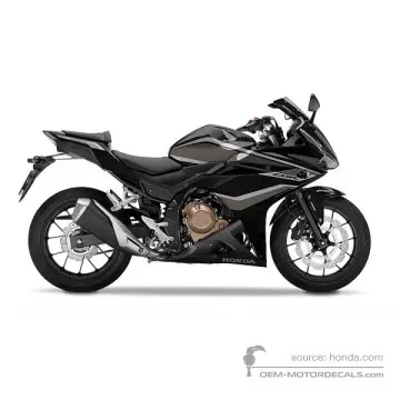 Honda CBR500R 2018 - Zwart - Graphite Black
