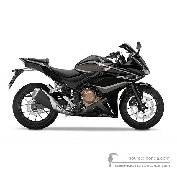 Decals for Honda CBR500R 2018 - Black • Honda OEM Decals
