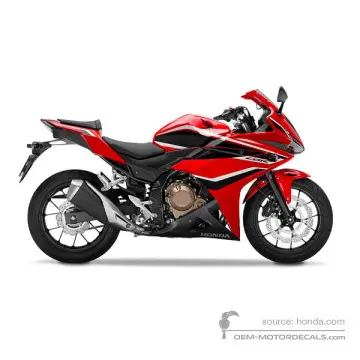 Honda CBR500R 2018 - Rot - Grand Prix Red