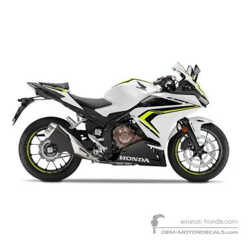 Honda CBR500R 2019 - Blanco - Pearl Metalloid White