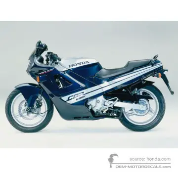 Honda CBR600F HURRICANE 1987 - Azul - Candy Wave Blue