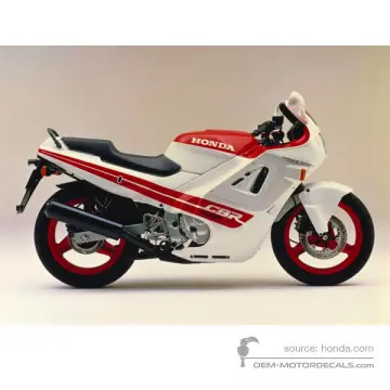 Honda CBR600F HURRICANE 1988 - Biały - Pearl Crystal White