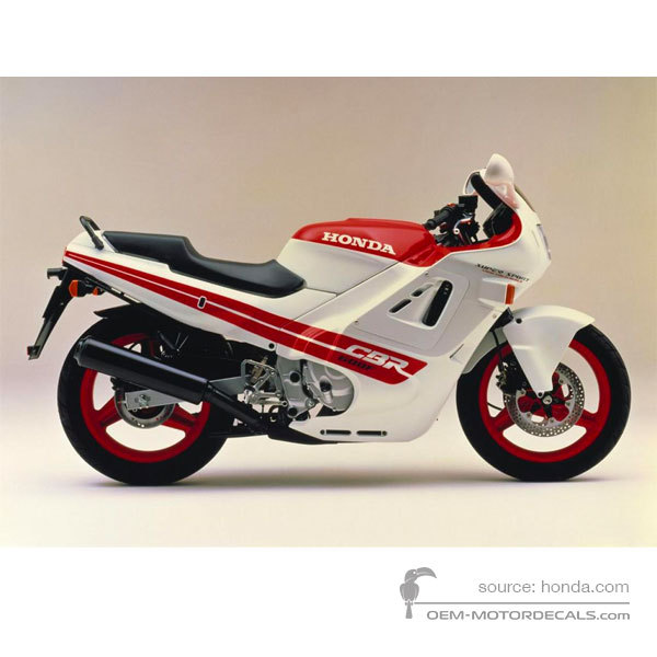 Aufkleber für Honda CBR600F HURRICANE 1988 - Weiss • Honda OEM-Aufkleber