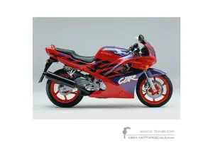 Adesivi per Honda CBR600F HURRICANE 1993 - Rosso • Honda Adesivi OEM