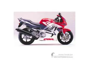 Autocollants pour Honda CBR600F HURRICANE 1998 - Rouge • Honda Autocollants OEM