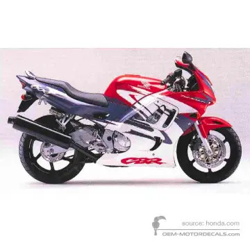 Honda CBR600F HURRICANE 1998 - Rot - Sparkling Red