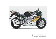Aufkleber für Honda CBR600F HURRICANE 1999 - Schwarz • Honda OEM-Aufkleber