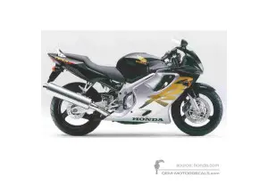 Aufkleber für Honda CBR600F HURRICANE 1999 - Schwarz • Honda OEM-Aufkleber