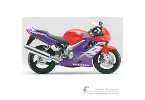 Decals for Honda CBR600F HURRICANE 1999 - Red • Honda OEM Decals