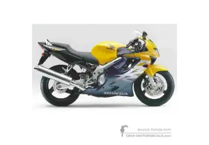 Pegatinas para Honda CBR600F HURRICANE 1999 - Amarillo • Honda Pegatinas OEM
