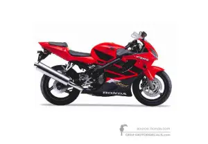 Autocollants pour Honda CBR600FS SPORT HURRICANE 2002 - Rouge • Honda Autocollants OEM