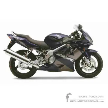 Honda CBR600F HURRICANE 2002 - Blauw - Lapis Blue Metallic