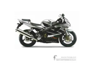Autocollants pour Honda CBR600FS SPORT HURRICANE 2002 - Argent • Honda Autocollants OEM