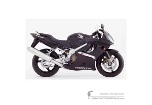 Decals for Honda CBR600F HURRICANE 2003 - Black • Honda OEM Decals