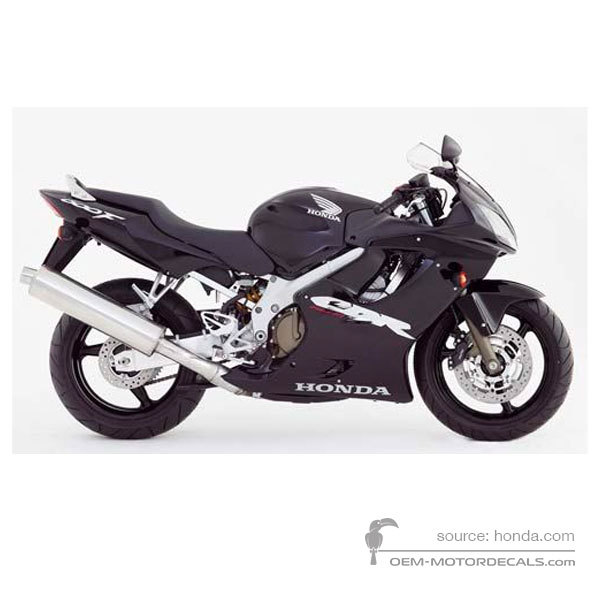 Aufkleber für Honda CBR600F HURRICANE 2003 - Schwarz • Honda OEM-Aufkleber