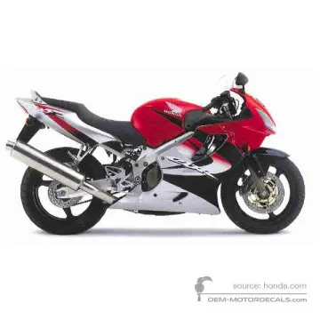 Honda CBR600F HURRICANE 2004 - Czerwony - Italian Red