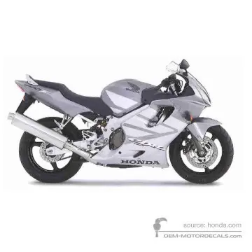 Honda CBR600F HURRICANE 2005 - Zilver - Iron Nail Silver Metallic