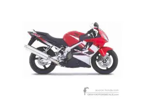 Autocollants pour Honda CBR600F HURRICANE 2005 - Rouge • Honda Autocollants OEM