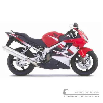 Honda CBR600F HURRICANE 2005 - Czerwony - Italian Red