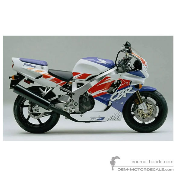 Decals for Honda CBR900RR 1992 - White • Honda OEM Decals