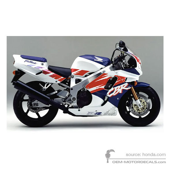 Decals for Honda CBR900RR 1993 - White • Honda OEM Decals