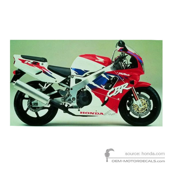 Decals for Honda CBR900RR 1995 - White • Honda OEM Decals