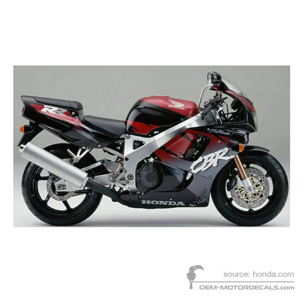 Naklejki do Honda CBR900RR 1995 - Czarny • Honda Naklejki OEM